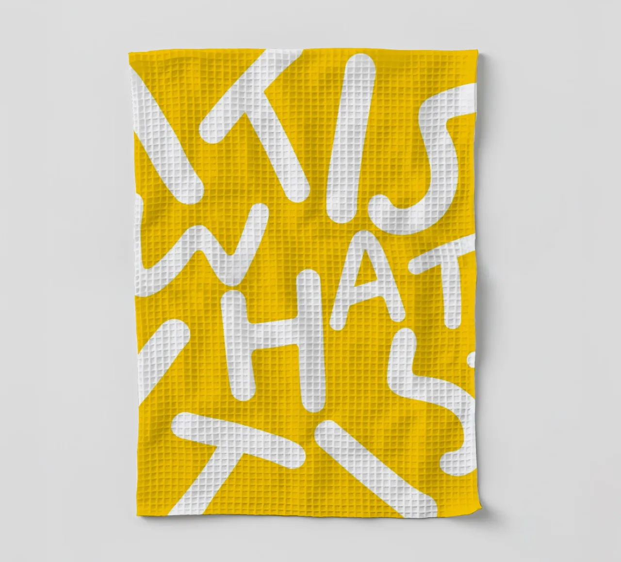 It is What It Is | Tipografia Lettere eccentriche Giallo Citazione canovaccio da cucina da 83oranges