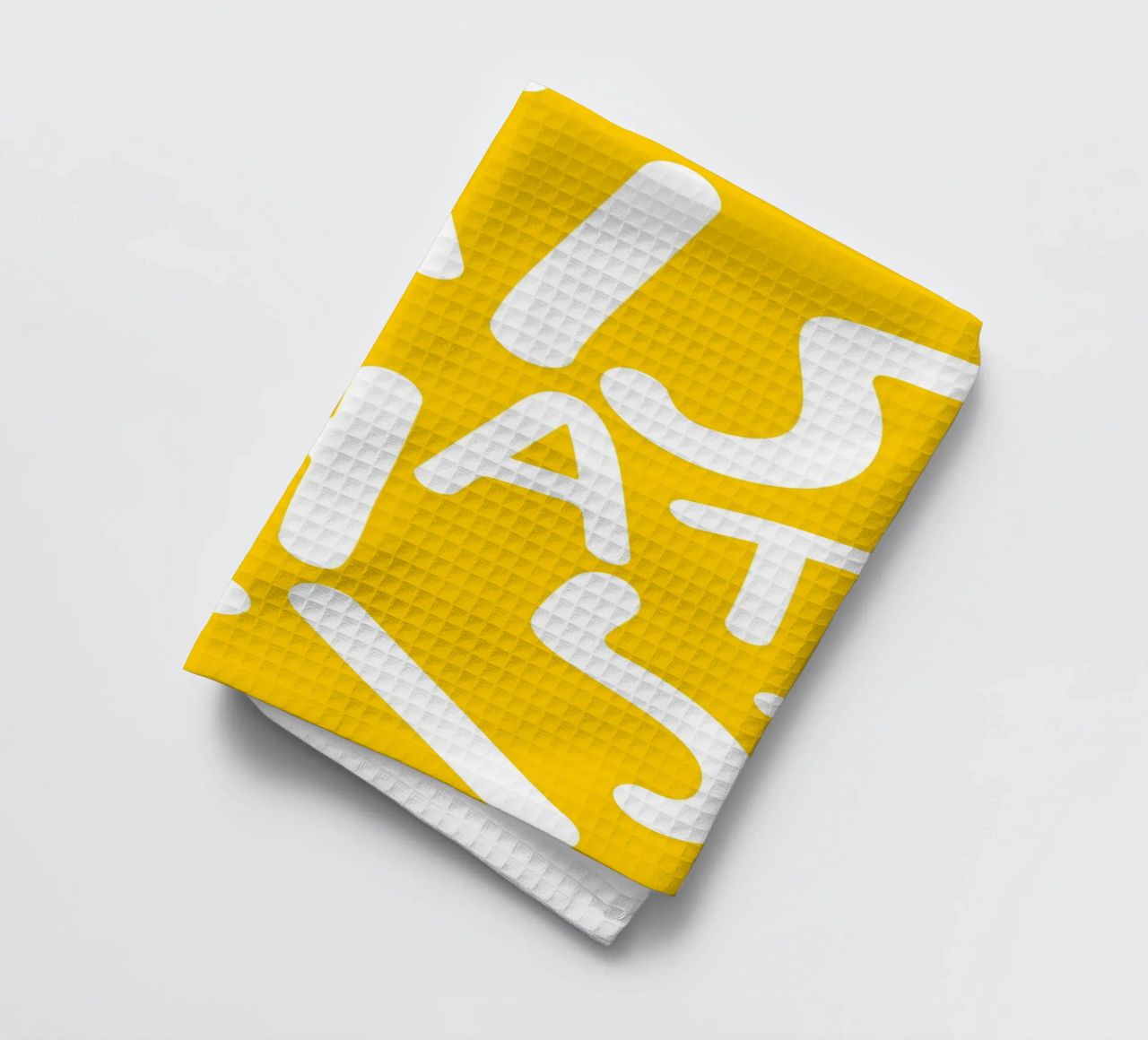 C'est ce que c'est | Typographie Lettres excentriques Jaune Citation torchon de 83oranges
