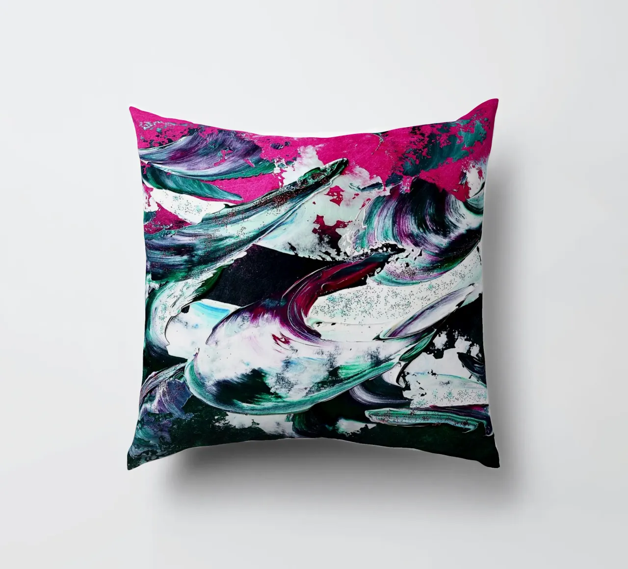 IDEAL GIFT 139 decorative cushion by Thierry Vobmann Abstract painting