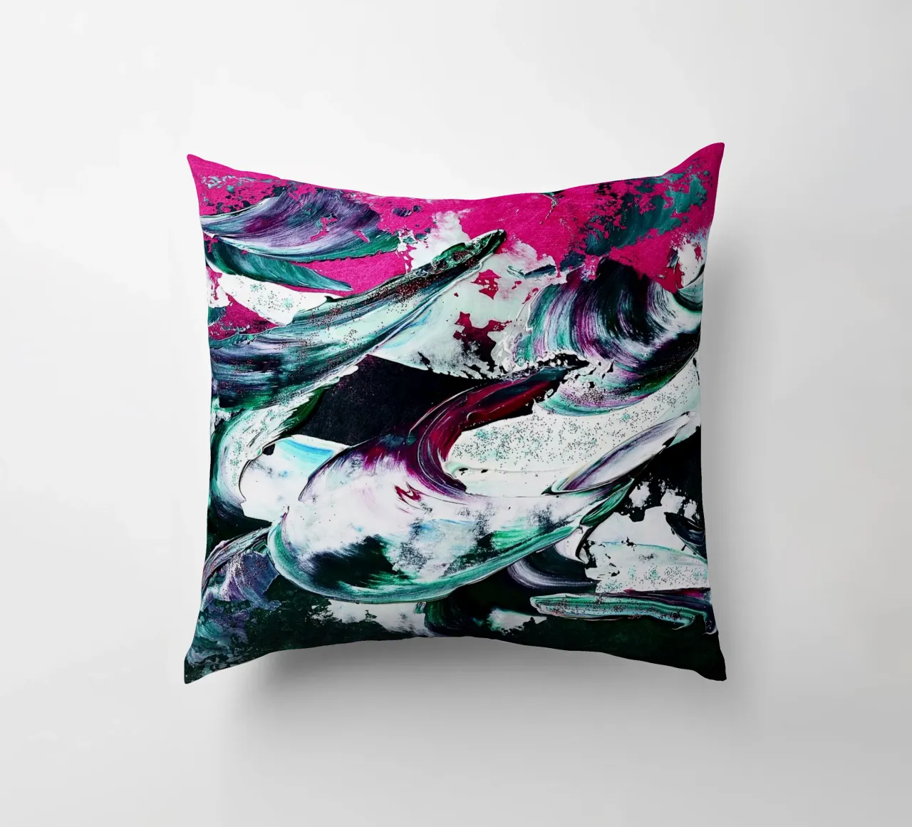 IDEAL GIFT 139 decorative cushion by Thierry Vobmann Abstract painting