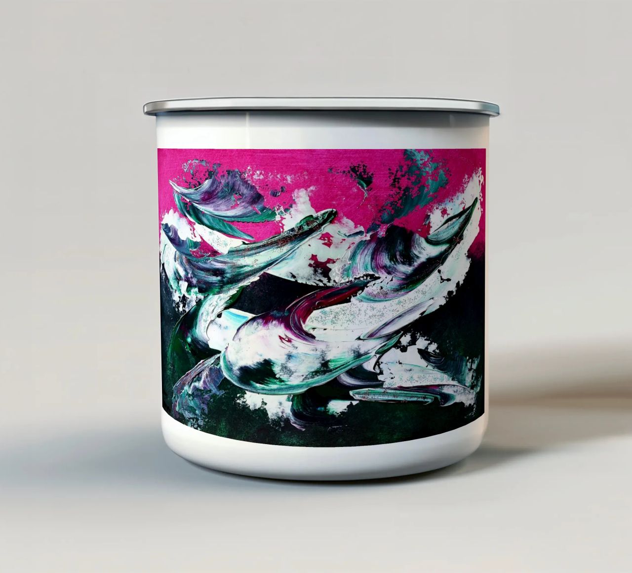 IDEAL GIFT 139 tazza in smalto da Thierry Vobmann Abstract painting