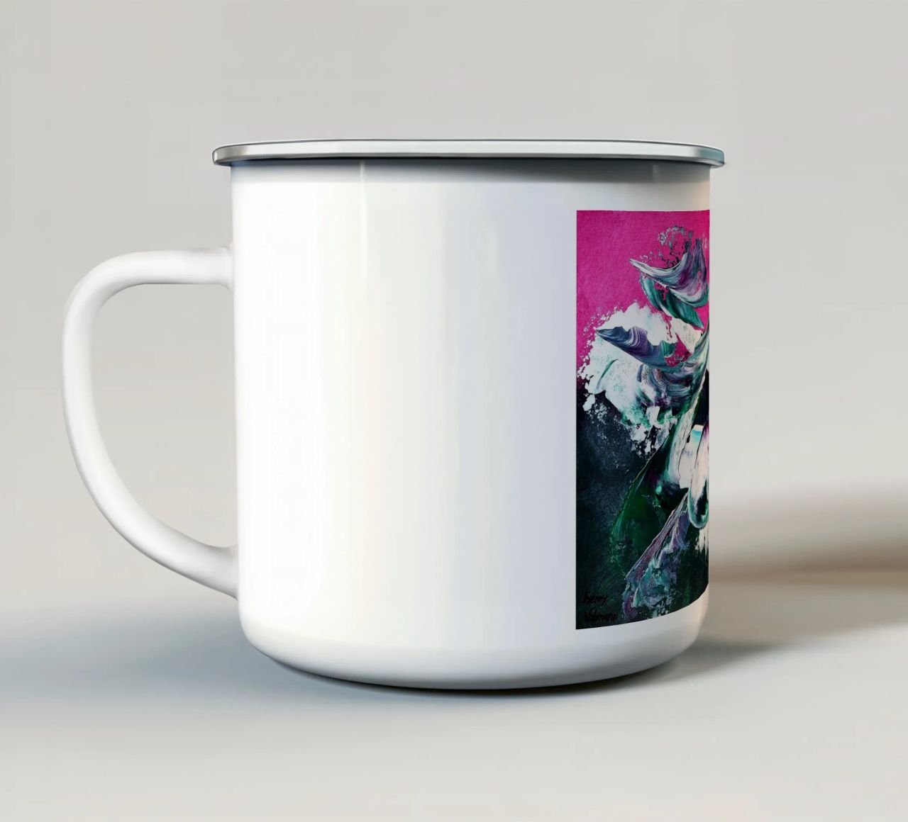 IDEAL GIFT 139 tazza in smalto da Thierry Vobmann Abstract painting
