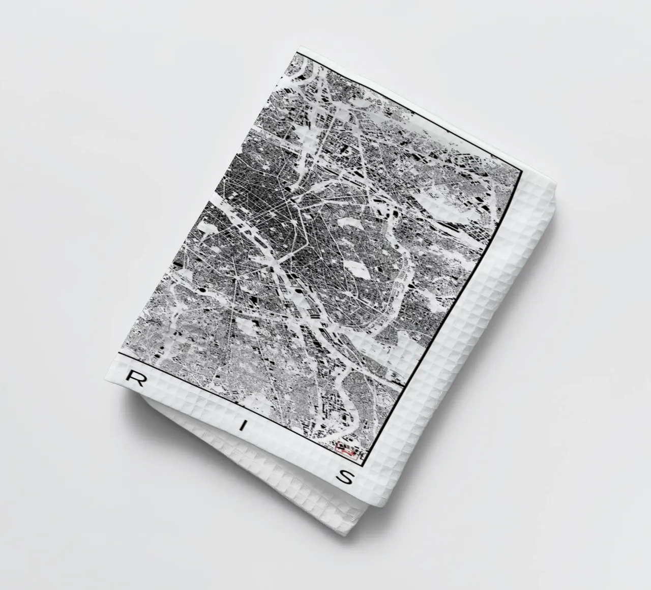 Paris Map Schwarzplan canovaccio da cucina da Hubert Roguski