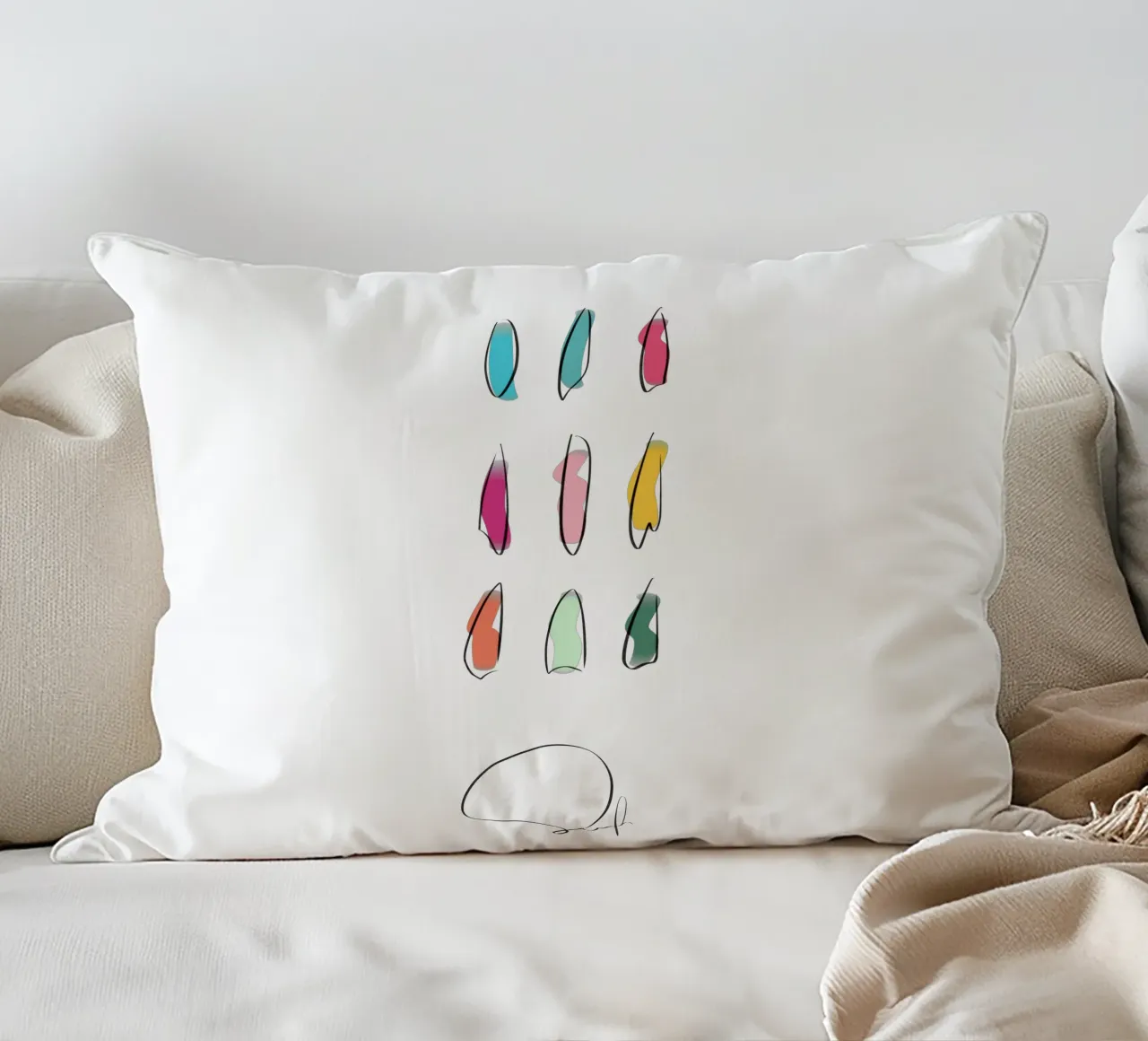 Surfboards - Best Of 9 cuscino da LIMITED EDITION LETTERS