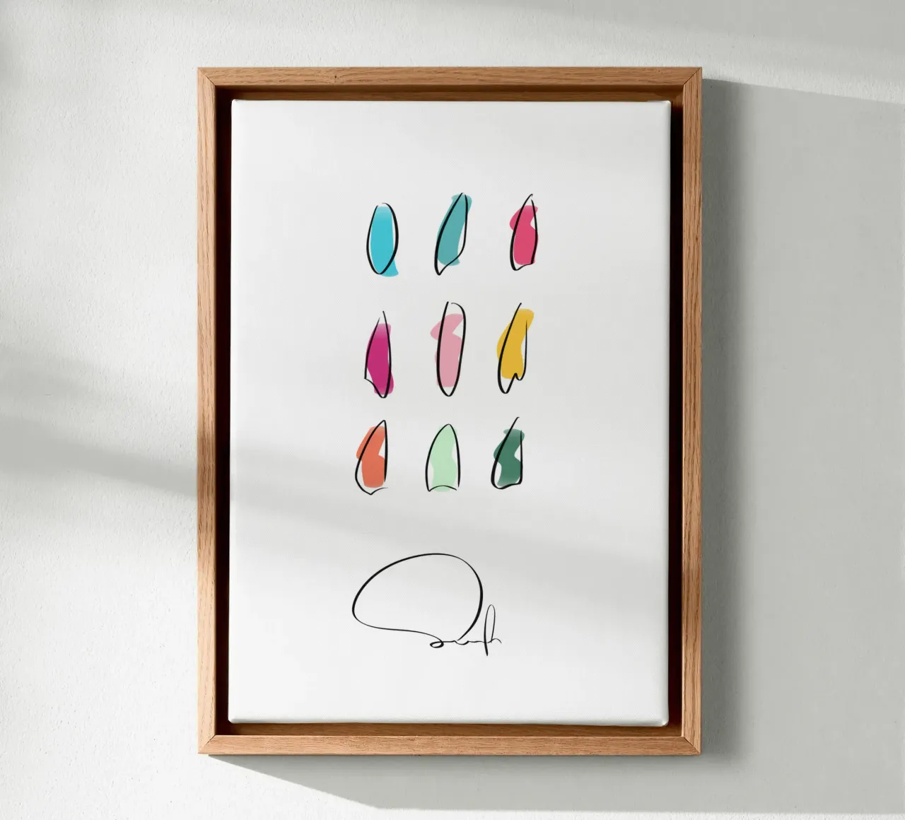 Surfboards - Best Of 9 tela con Cornice a cassetta da LIMITED EDITION LETTERS