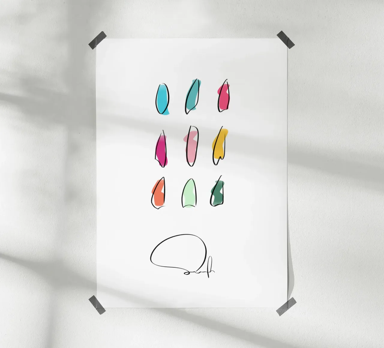 Surfboards - Best Of 9 carta hahnemühle da LIMITED EDITION LETTERS