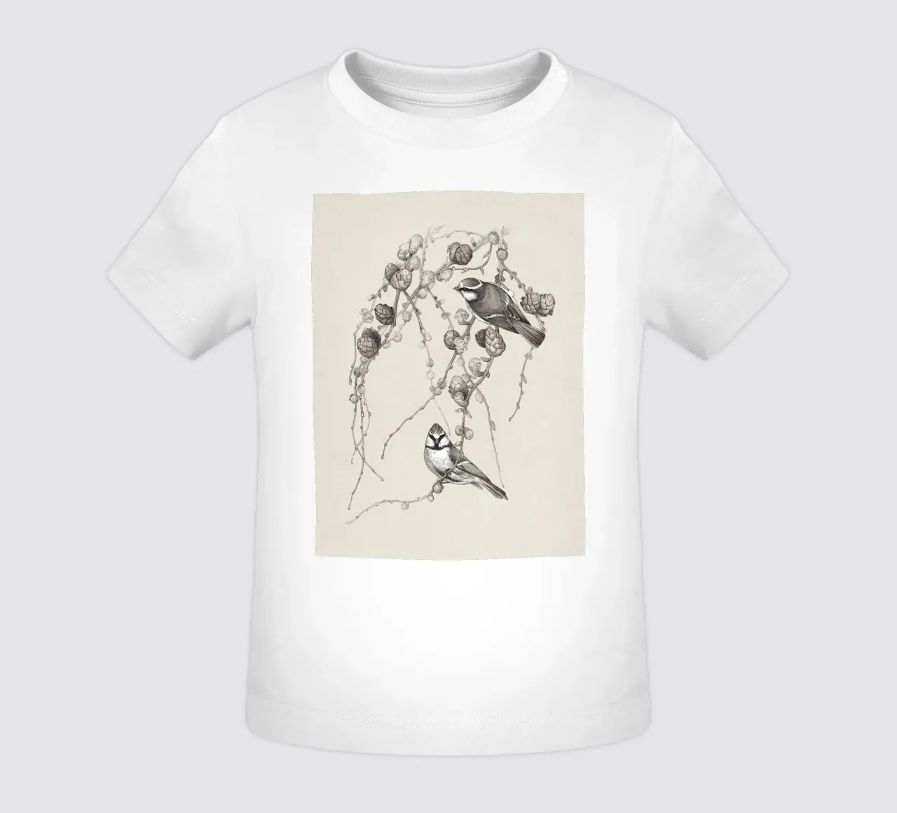 Blue Tit Bird Sketch maglietta neonato da apoloprints