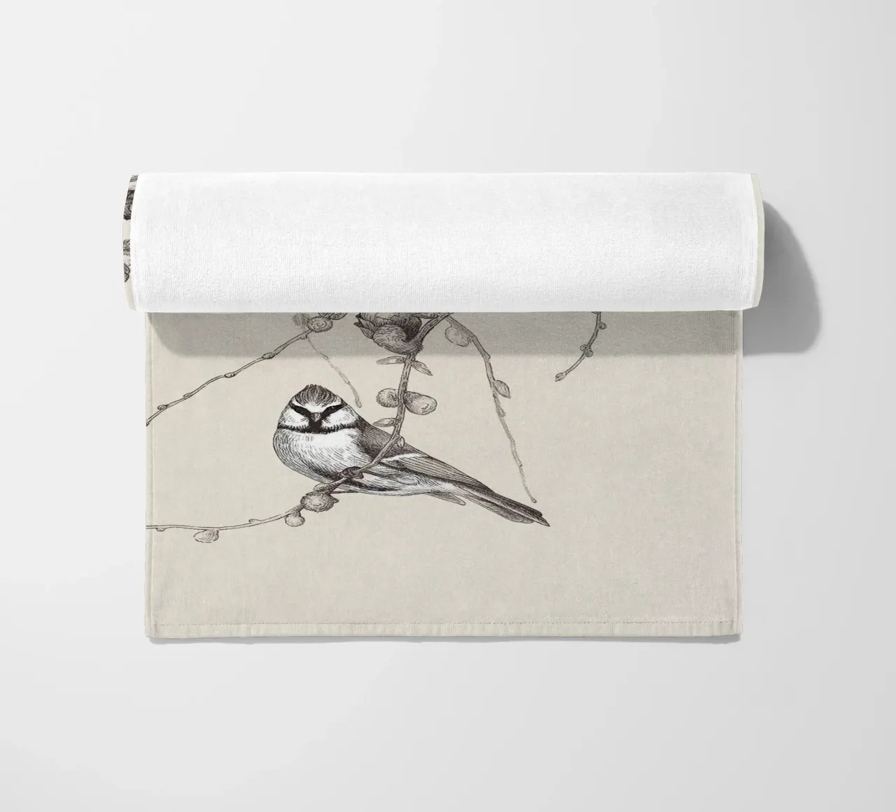 Blue Tit Bird Sketch telo mare da apoloprints