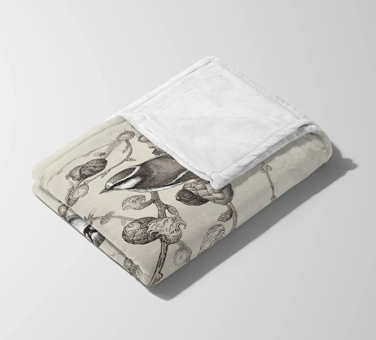 Blue Tit Bird Sketch coperta in pile da apoloprints