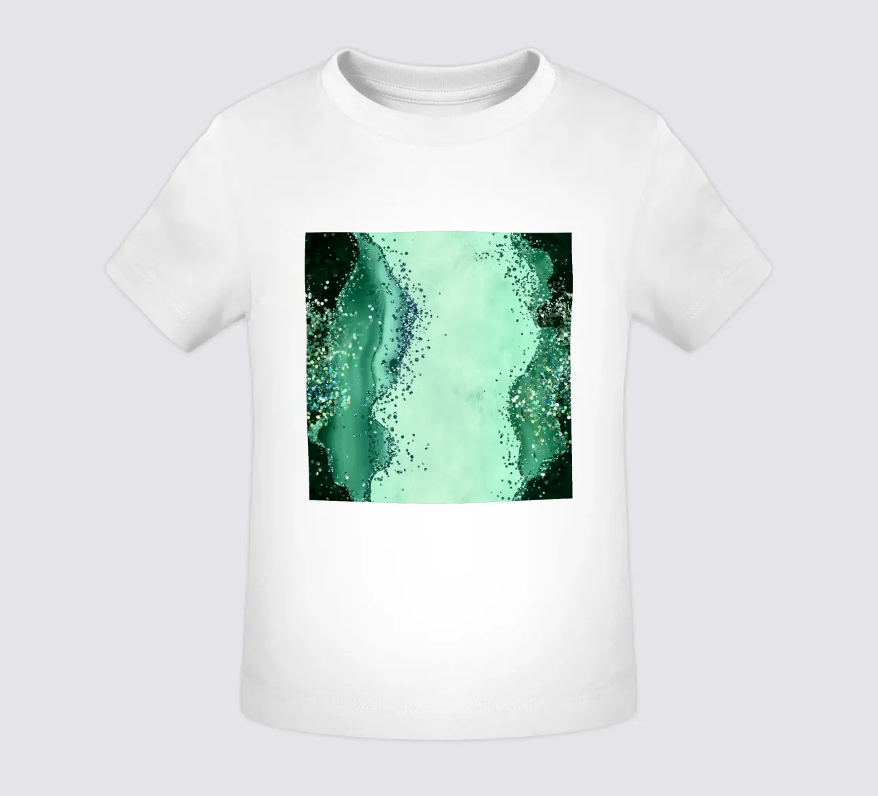 Smaragd-Glitzer-Achat Textur 01 Baby T-Shirt von Gemstone Textures