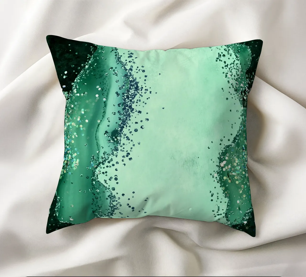 Texture Agata Glitterata Smeraldo 01 cuscino da Gemstone Textures
