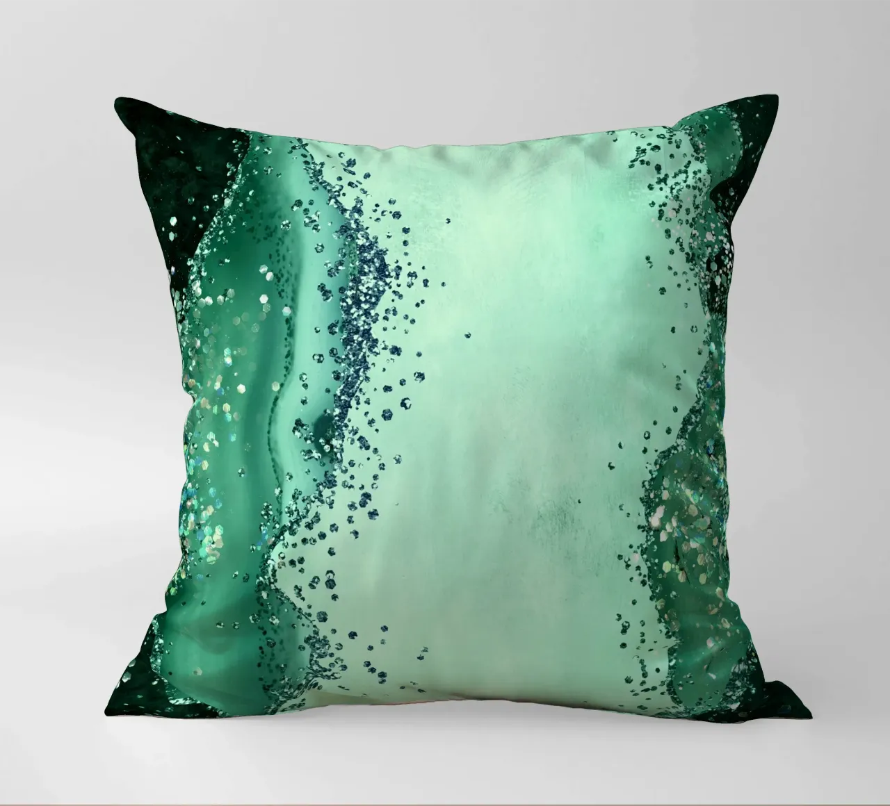Texture Agata Glitterata Smeraldo 01 cuscino da Gemstone Textures