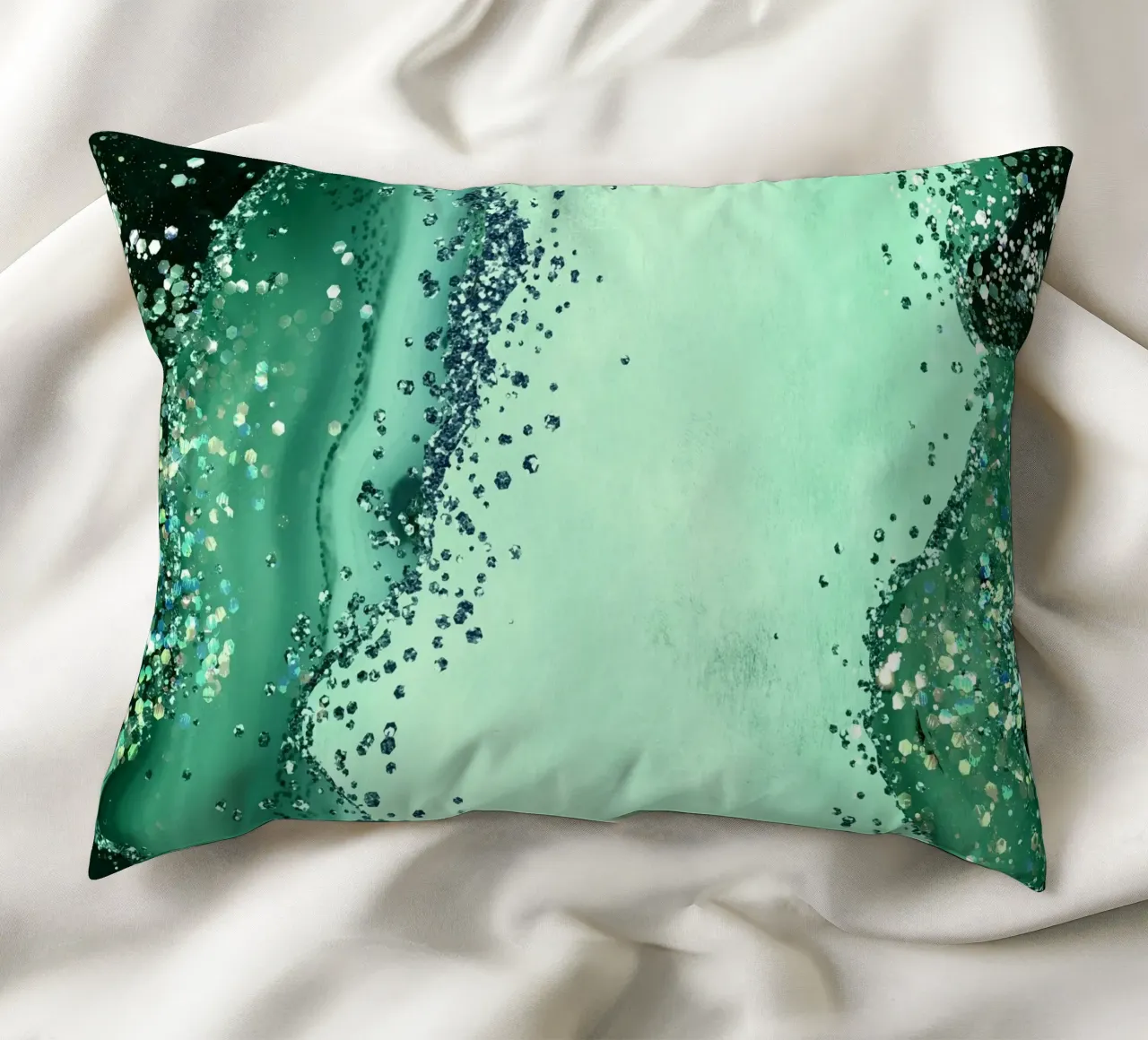 Texture Agata Glitterata Smeraldo 01 cuscino da Gemstone Textures