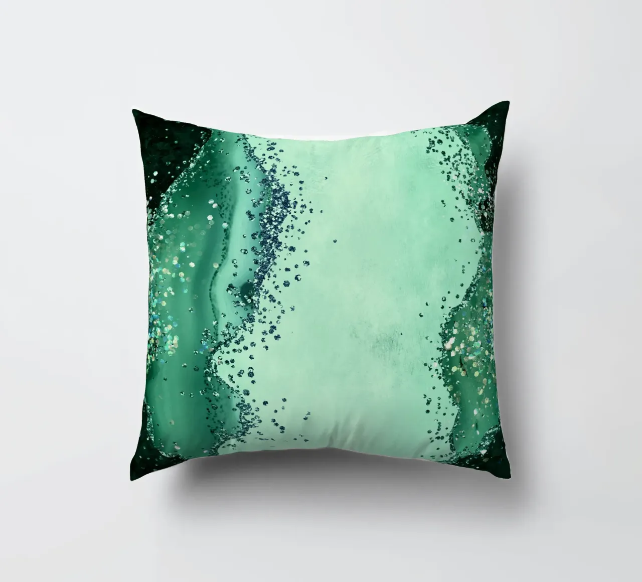 Texture Agata Glitterata Smeraldo 01 cuscino da Gemstone Textures