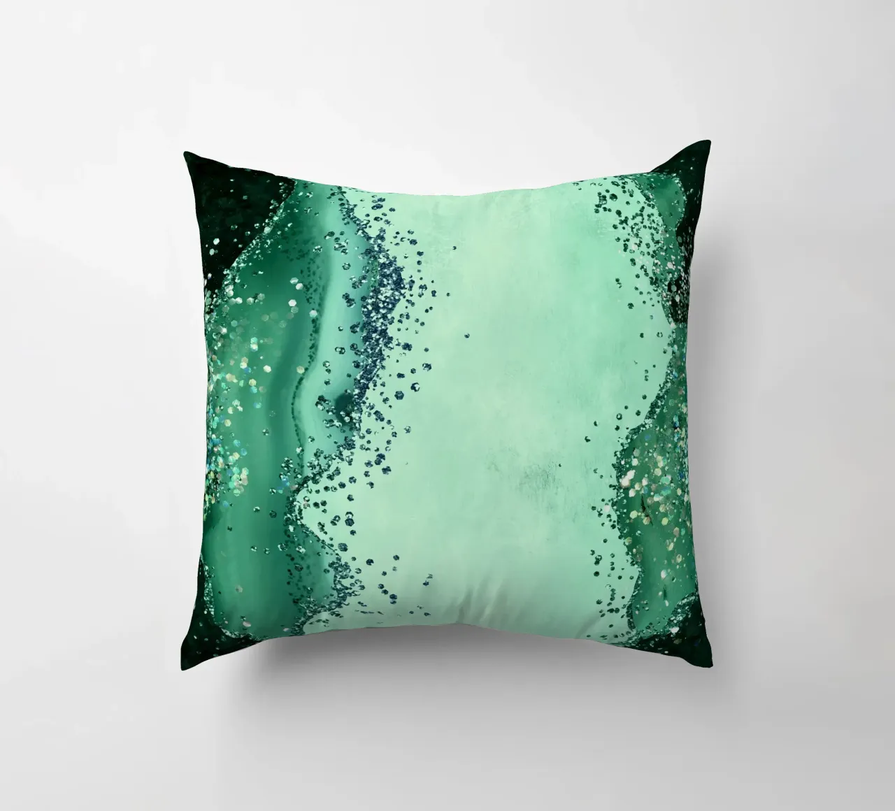 Texture Agata Glitterata Smeraldo 01 cuscino da Gemstone Textures