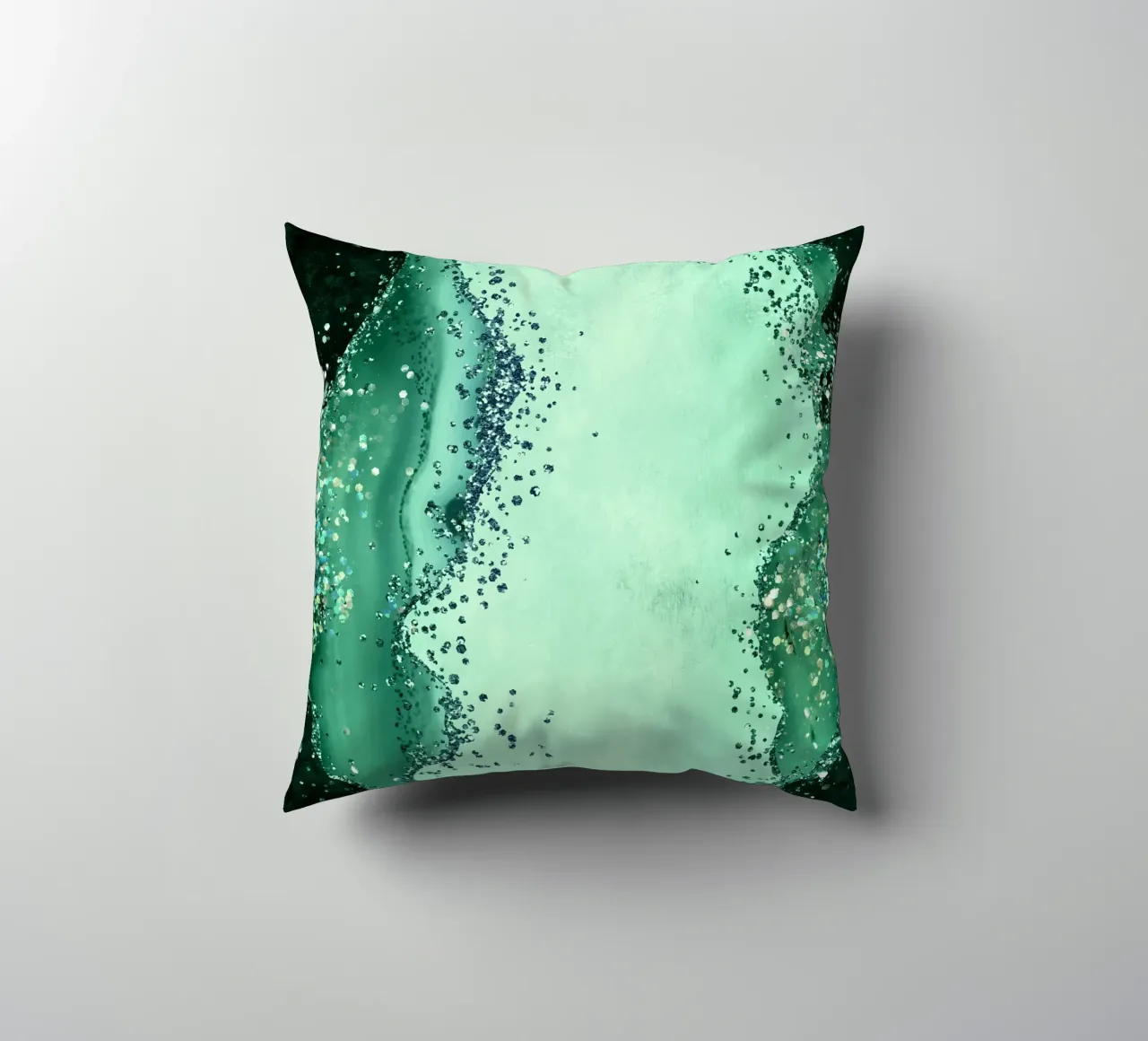 Texture Agata Glitterata Smeraldo 01 cuscino da Gemstone Textures
