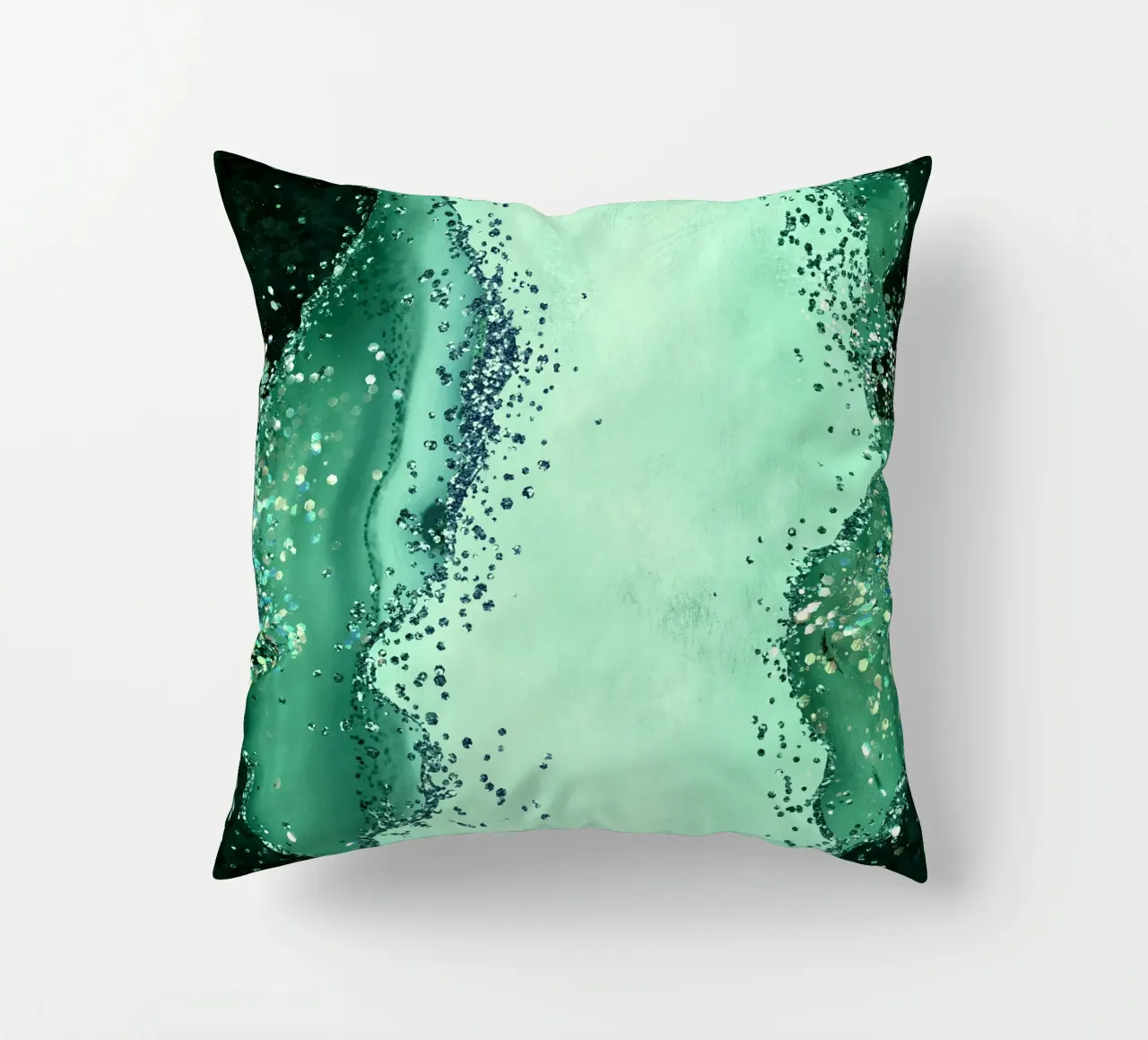 Texture Agata Glitterata Smeraldo 01 cuscino da Gemstone Textures