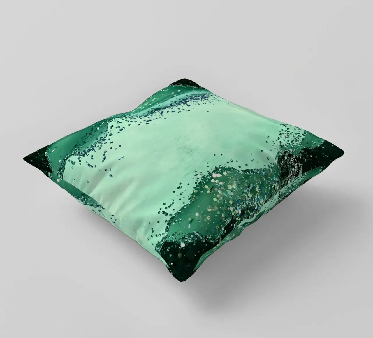 Texture Agata Glitterata Smeraldo 01 cuscino da Gemstone Textures