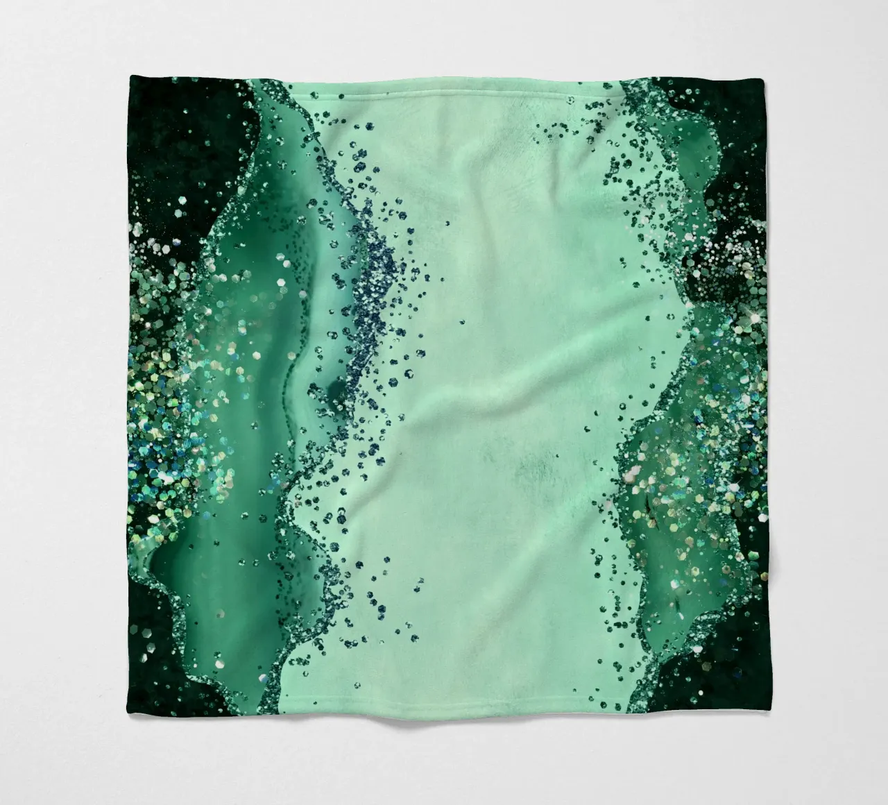 Smaragd-Glitzer-Achat Textur 01 Fleecedecke von Gemstone Textures