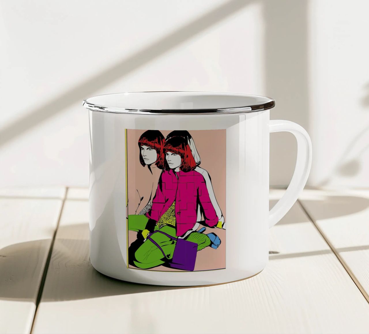 Pop 2 tazza in smalto da Marcell Naubert