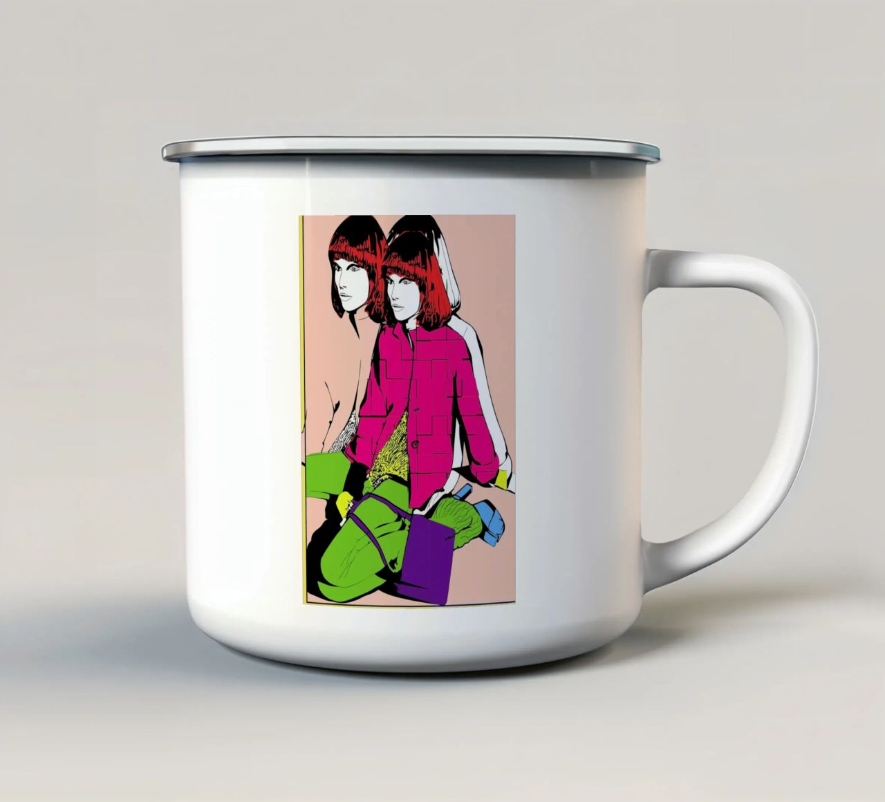 Pop 2 tazza in smalto da Marcell Naubert