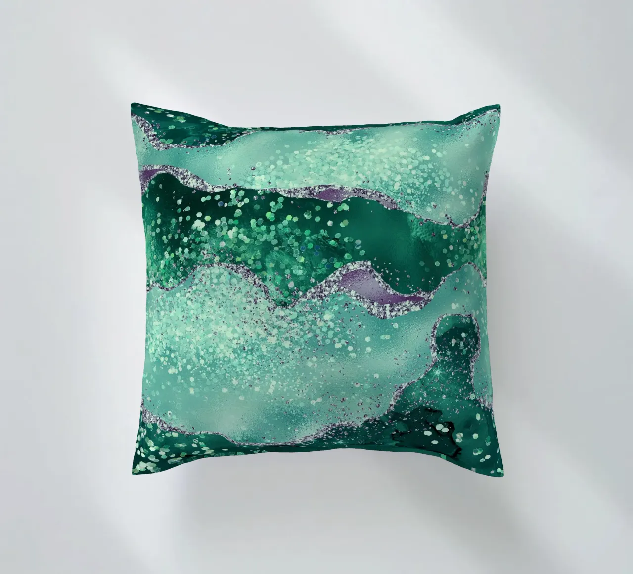 Texture Agata Glitterata Smeraldo 02 cuscino da Gemstone Textures
