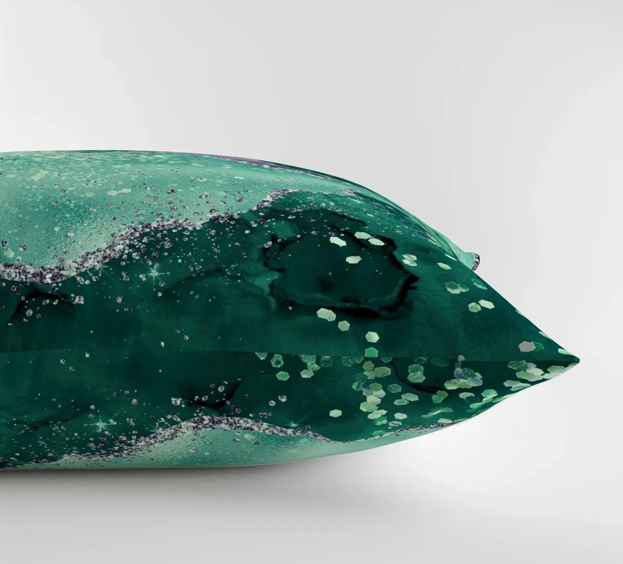 Texture Agata Glitterata Smeraldo 02 cuscino da Gemstone Textures