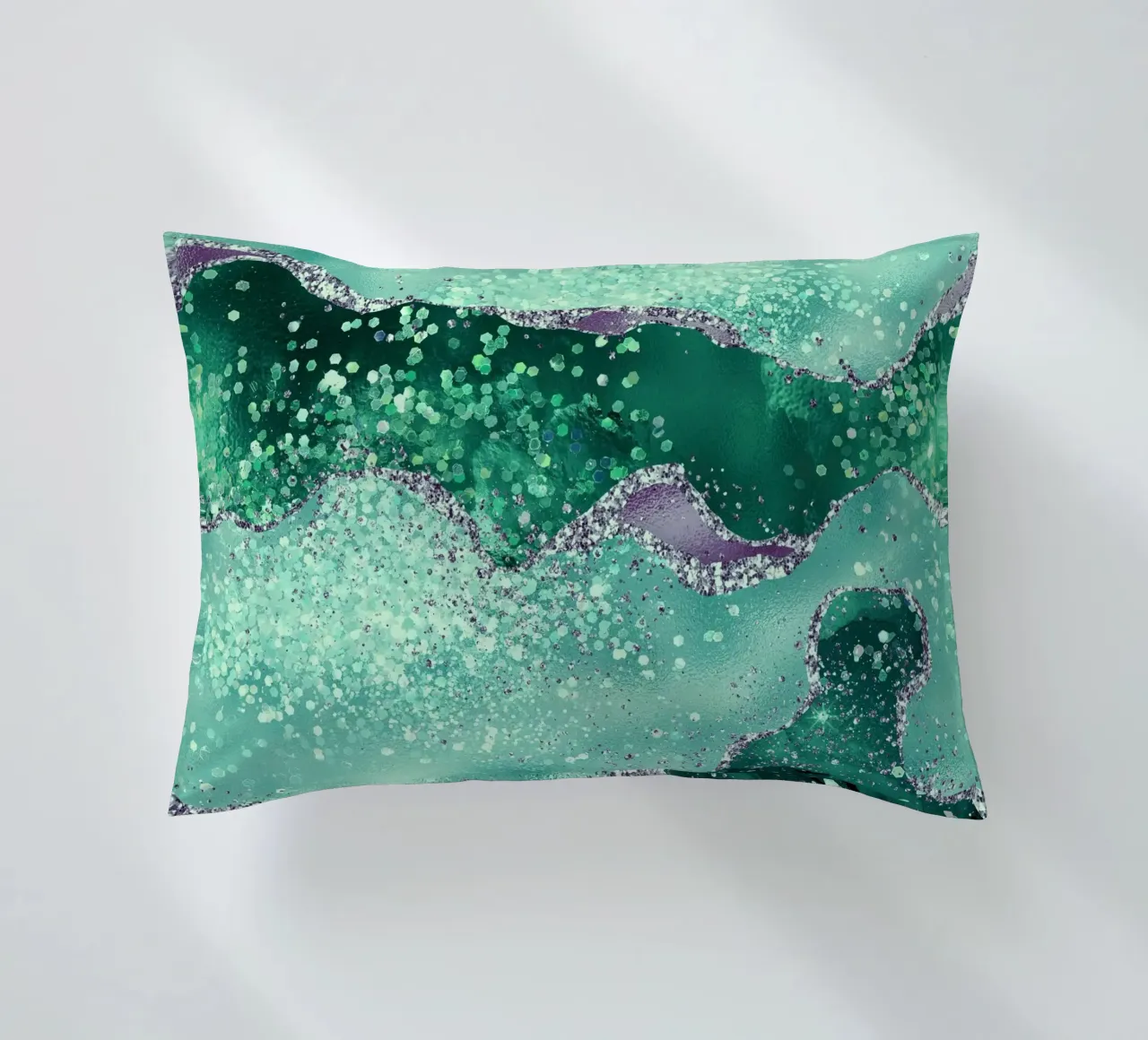 Texture Agata Glitterata Smeraldo 02 cuscino da Gemstone Textures
