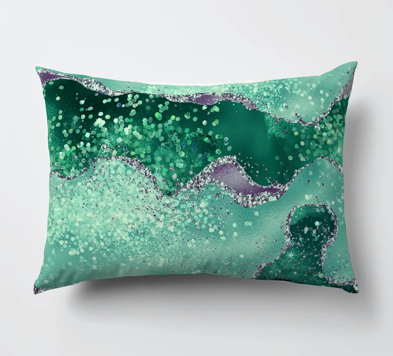 Texture Agata Glitterata Smeraldo 02 cuscino da Gemstone Textures