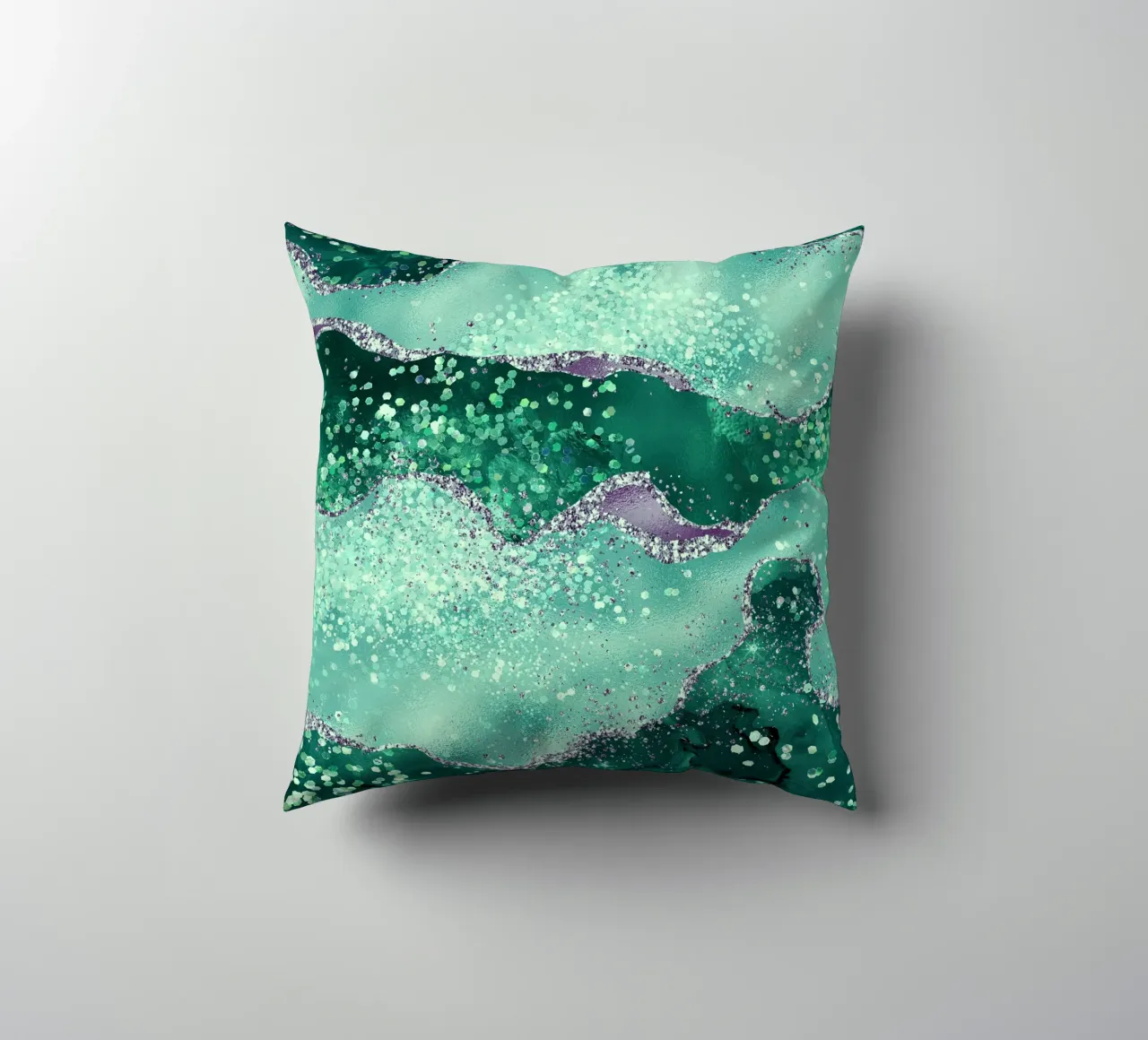 Texture Agata Glitterata Smeraldo 02 cuscino da Gemstone Textures