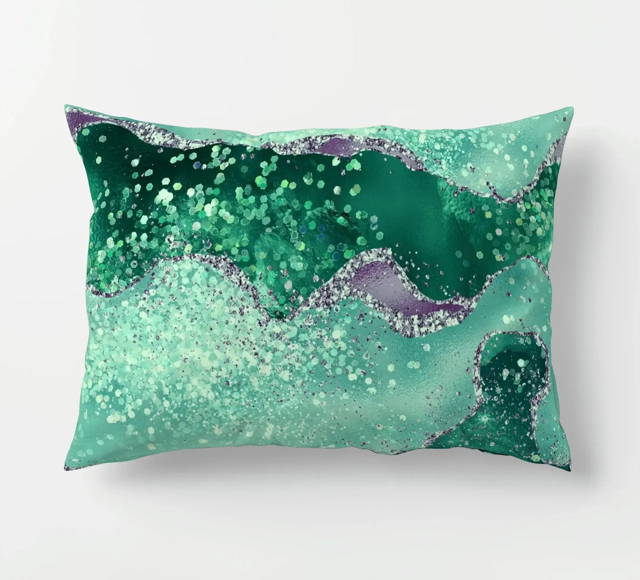 Texture Agata Glitterata Smeraldo 02 cuscino da Gemstone Textures