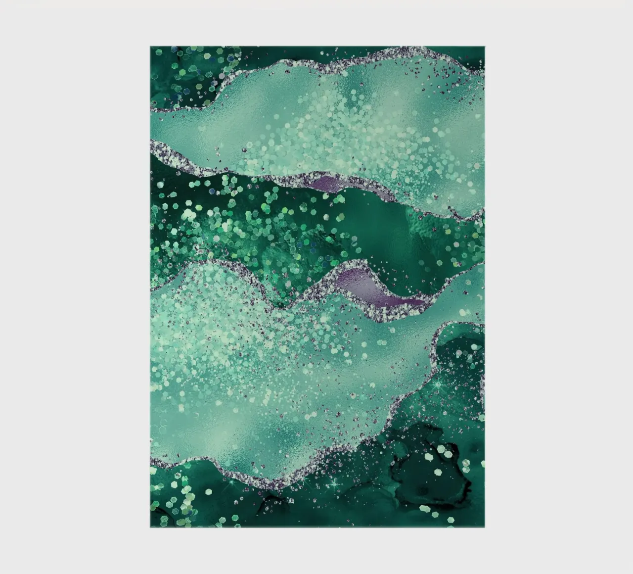 Emerald Glitter Agate Texture 02 notebook by Gemstone Textures