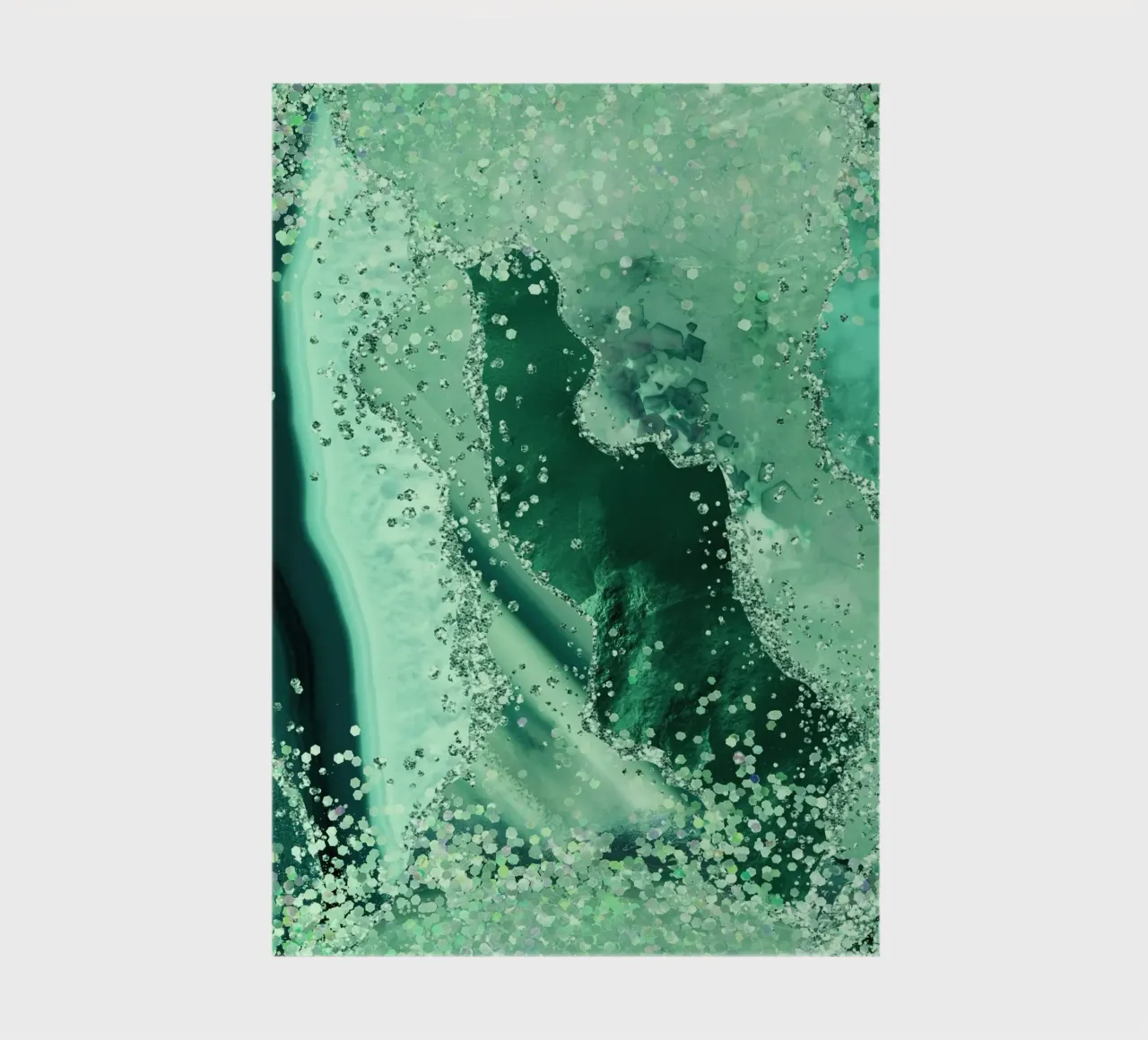 Emerald Glitter Agate Texture 03 notebook by Gemstone Textures