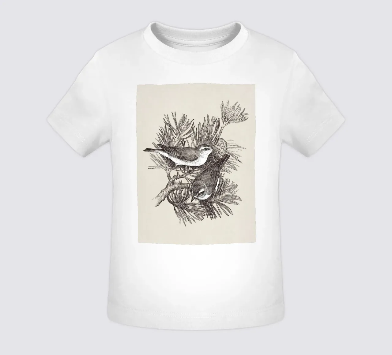 Pine Branch with Birds maglietta neonato da apoloprints