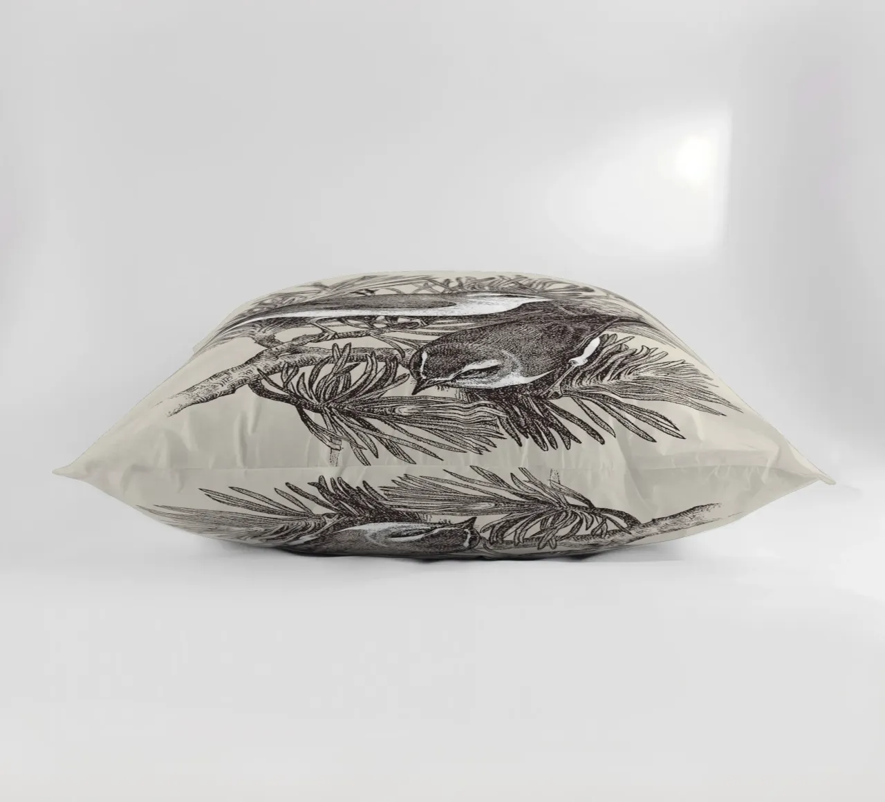Pine Branch with Birds cuscino da apoloprints
