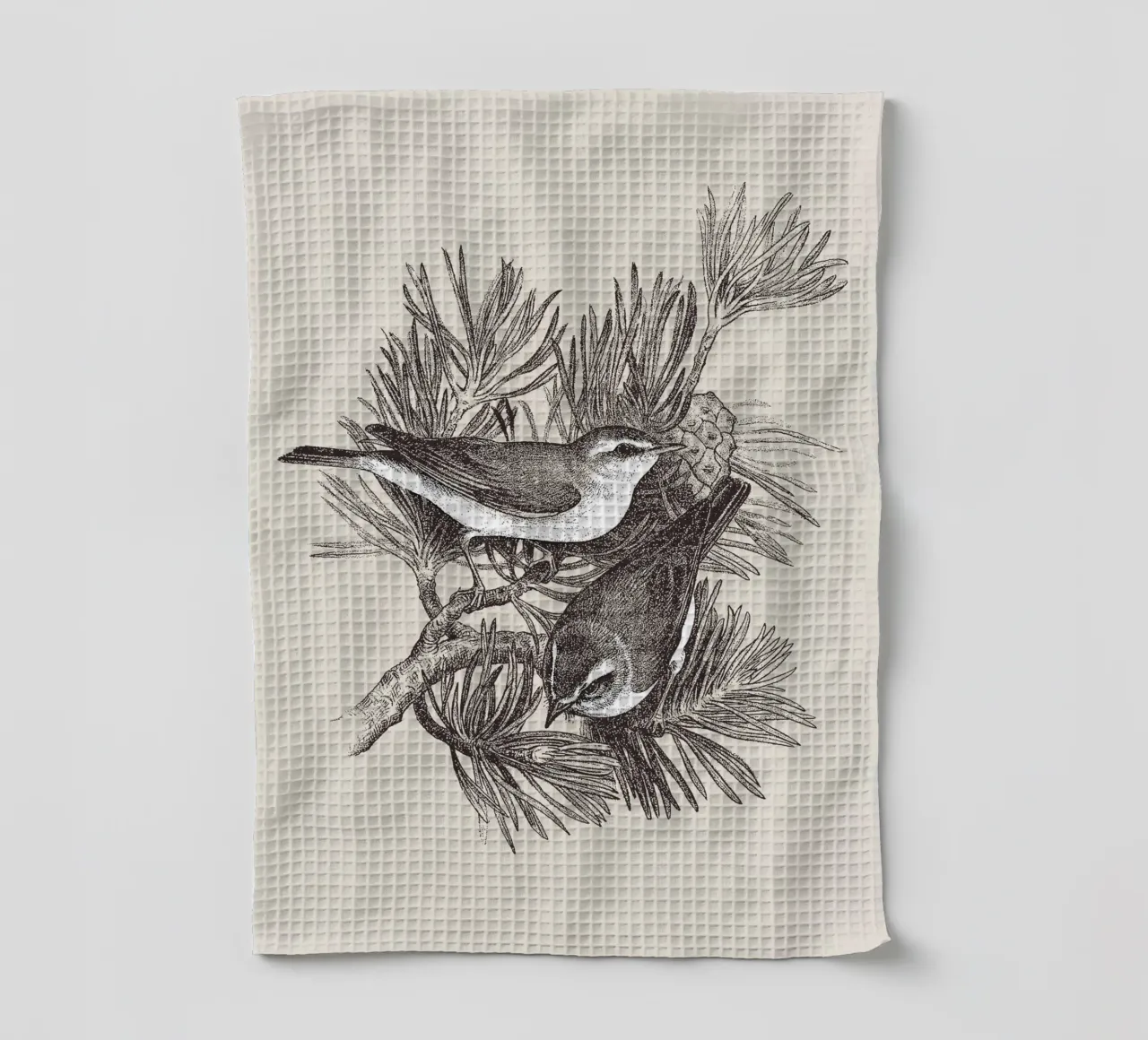 Pine Branch with Birds canovaccio da cucina da apoloprints