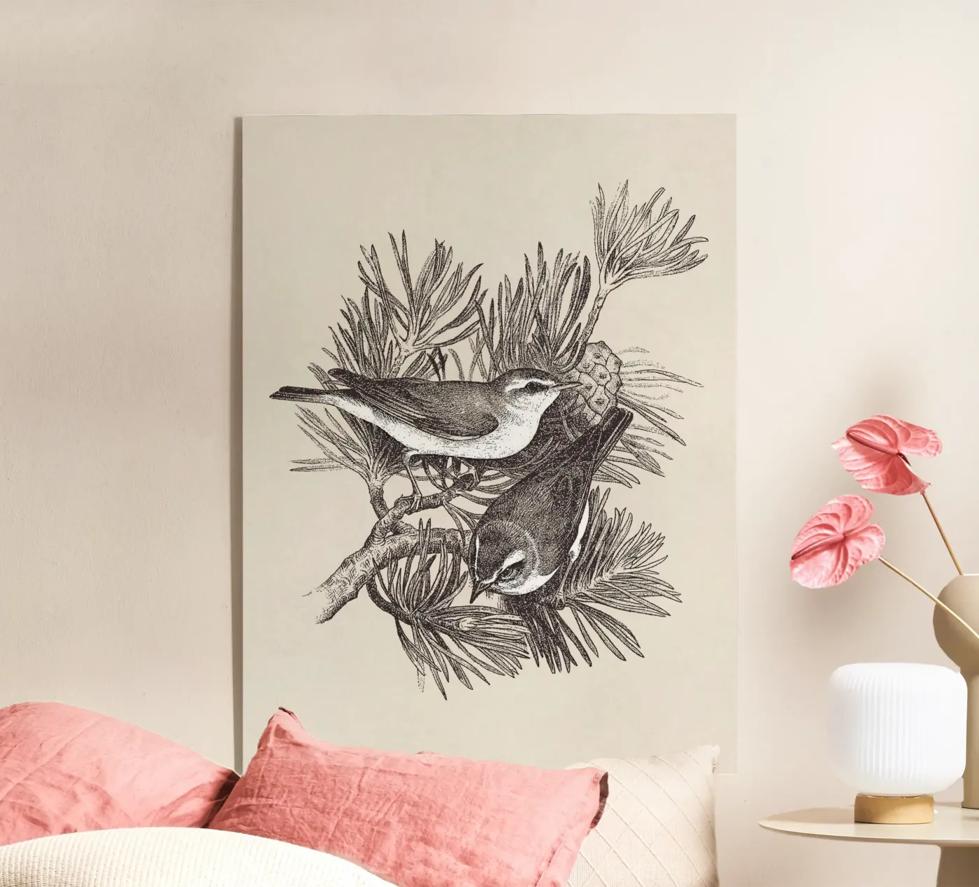 Pine Branch with Birds plexiglass da Apolo Prints