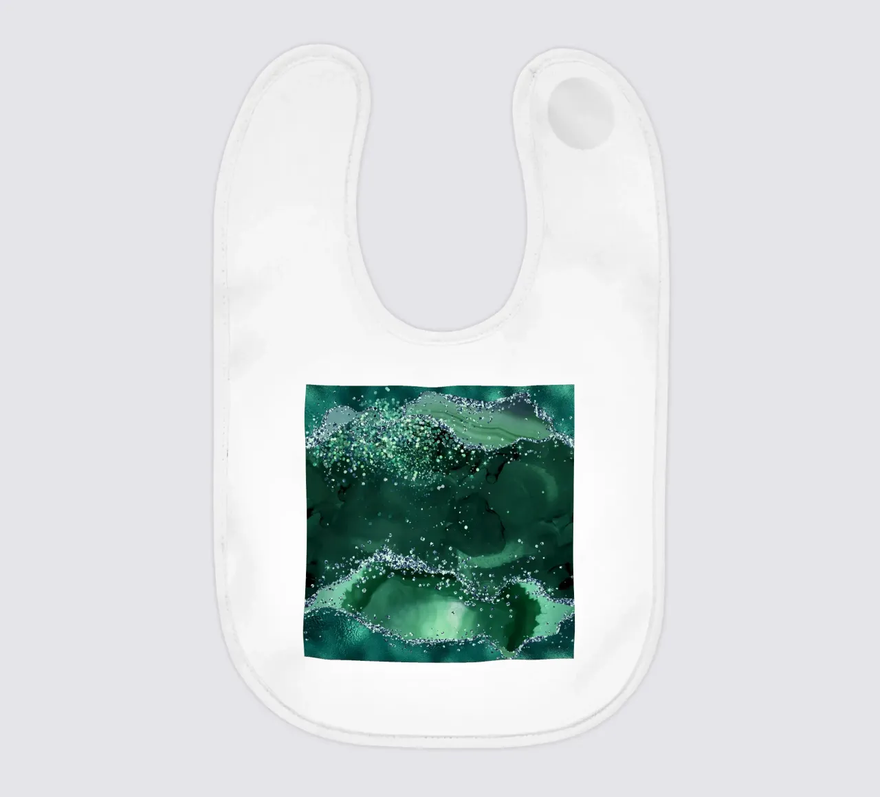 Smaragd-Glitzer-Achat Textur 04 Babylätzchen von Gemstone Textures