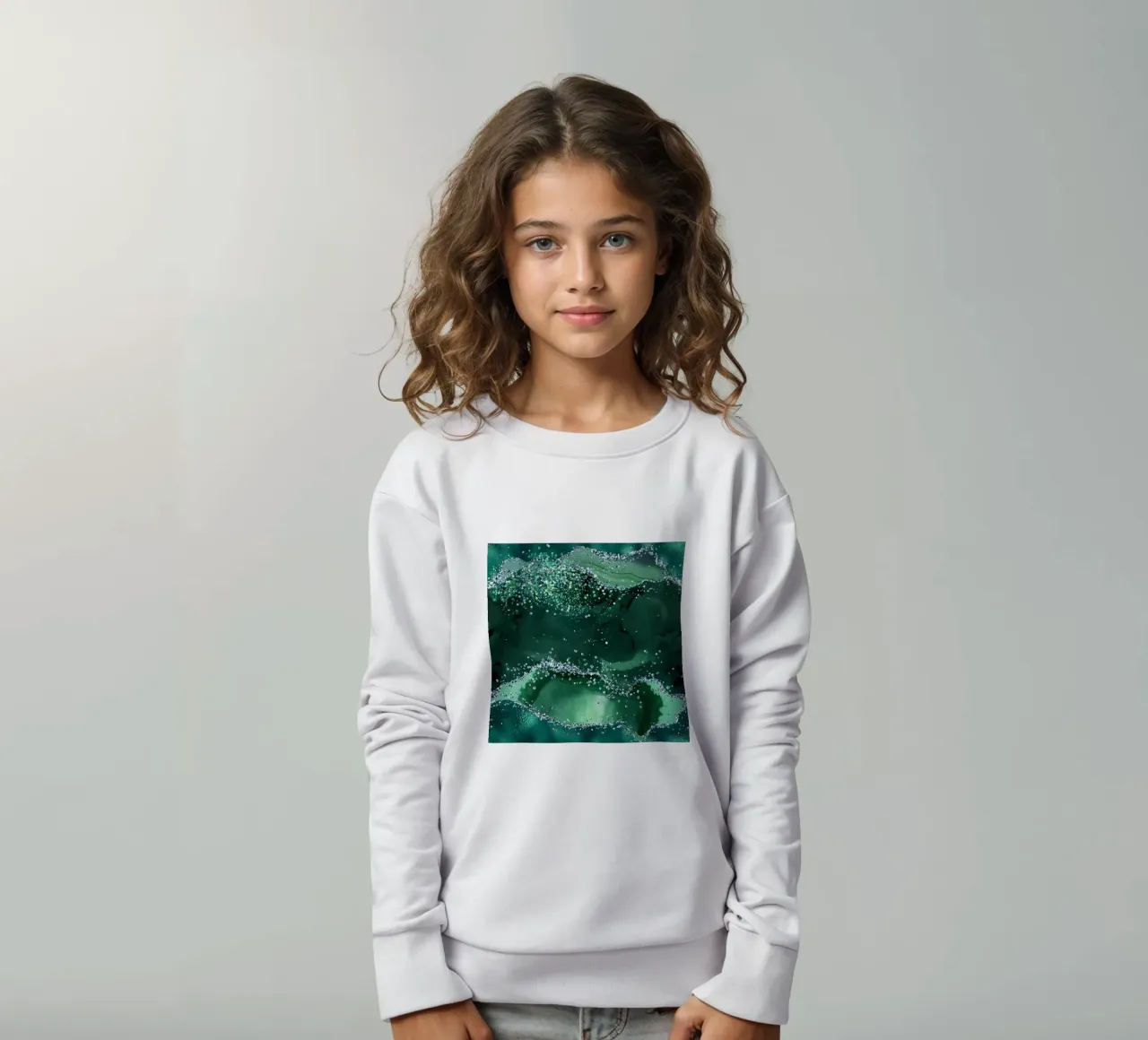 Emerald Glitter Agate Texture 04 sweat enfant de Gemstone Textures