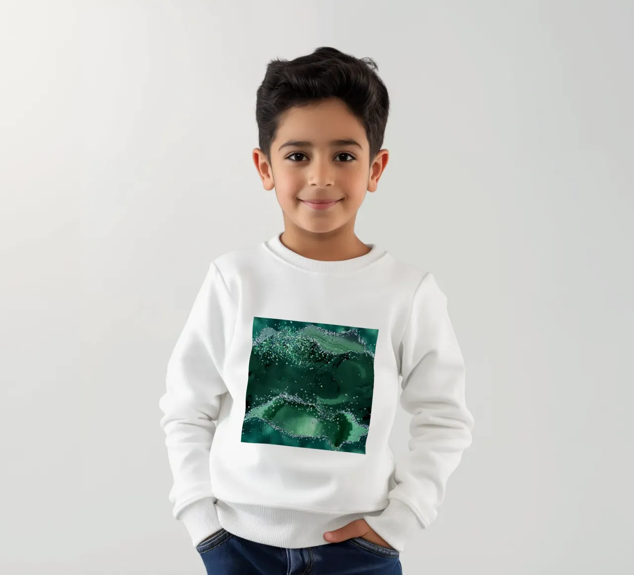 Emerald Glitter Agate Texture 04 sweat enfant de Gemstone Textures