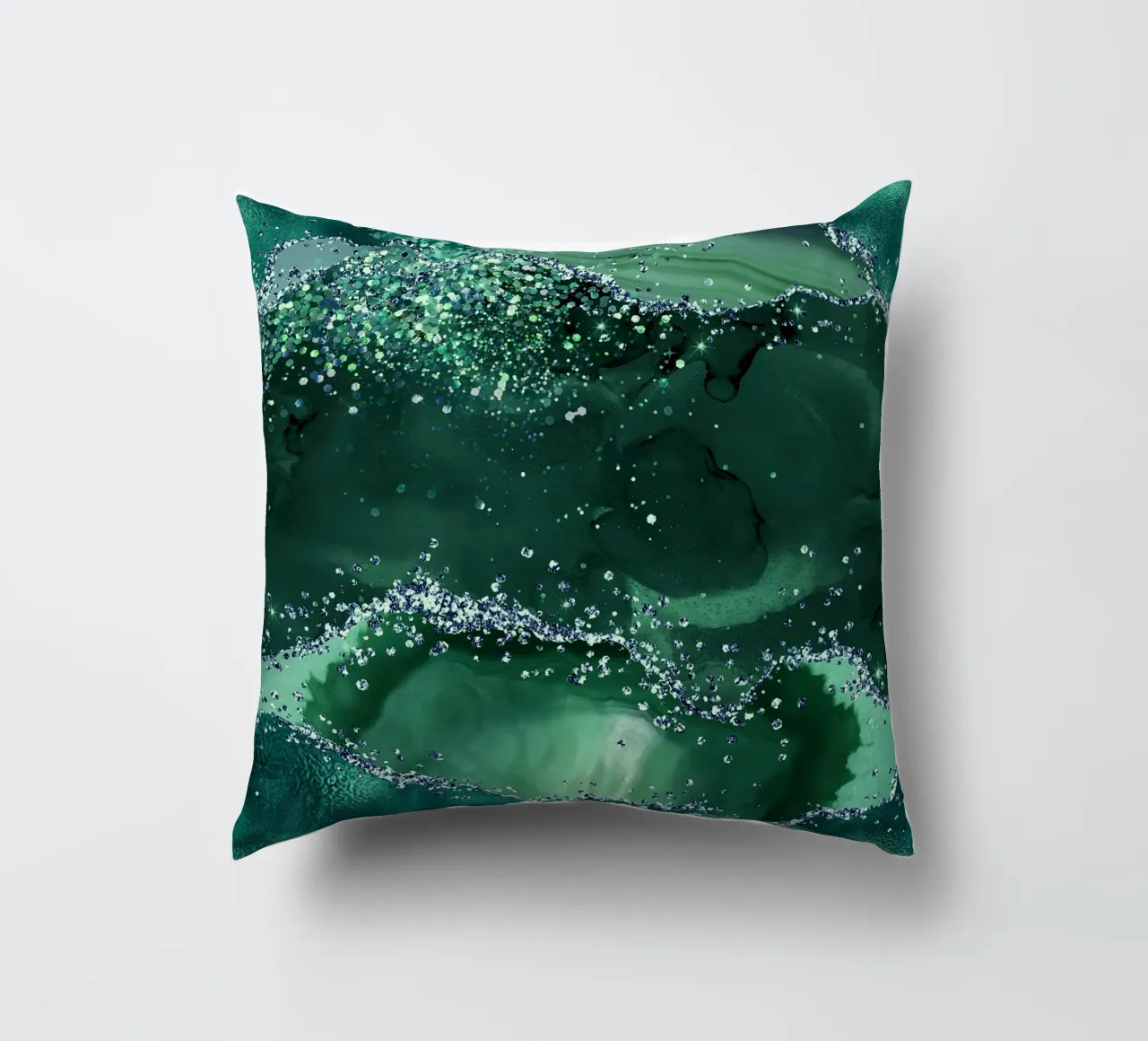 Texture Agata Glitterata Smeraldo 04 cuscino da Gemstone Textures