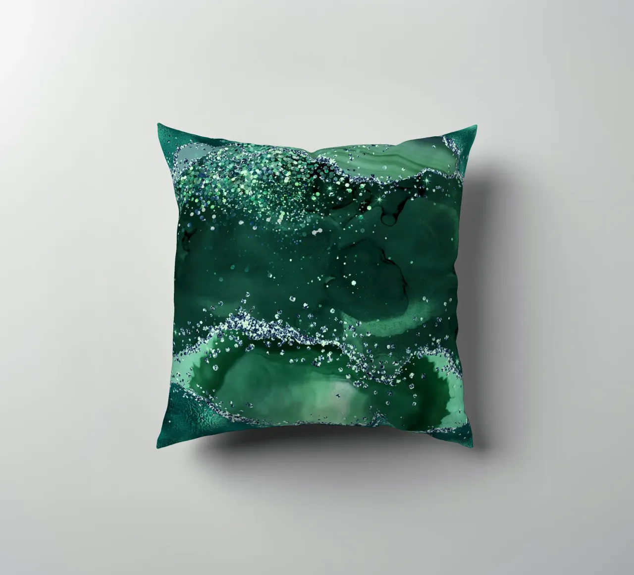 Texture Agata Glitterata Smeraldo 04 cuscino da Gemstone Textures