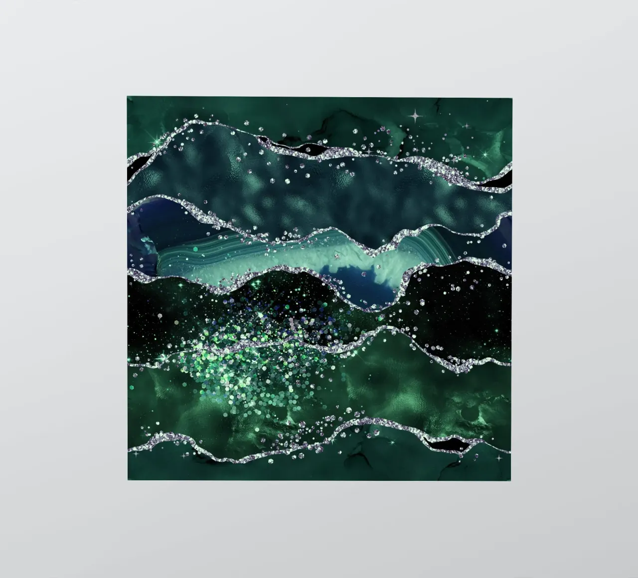 Smaragd-Glitzer-Achat Textur 05 Sticker von Gemstone Textures