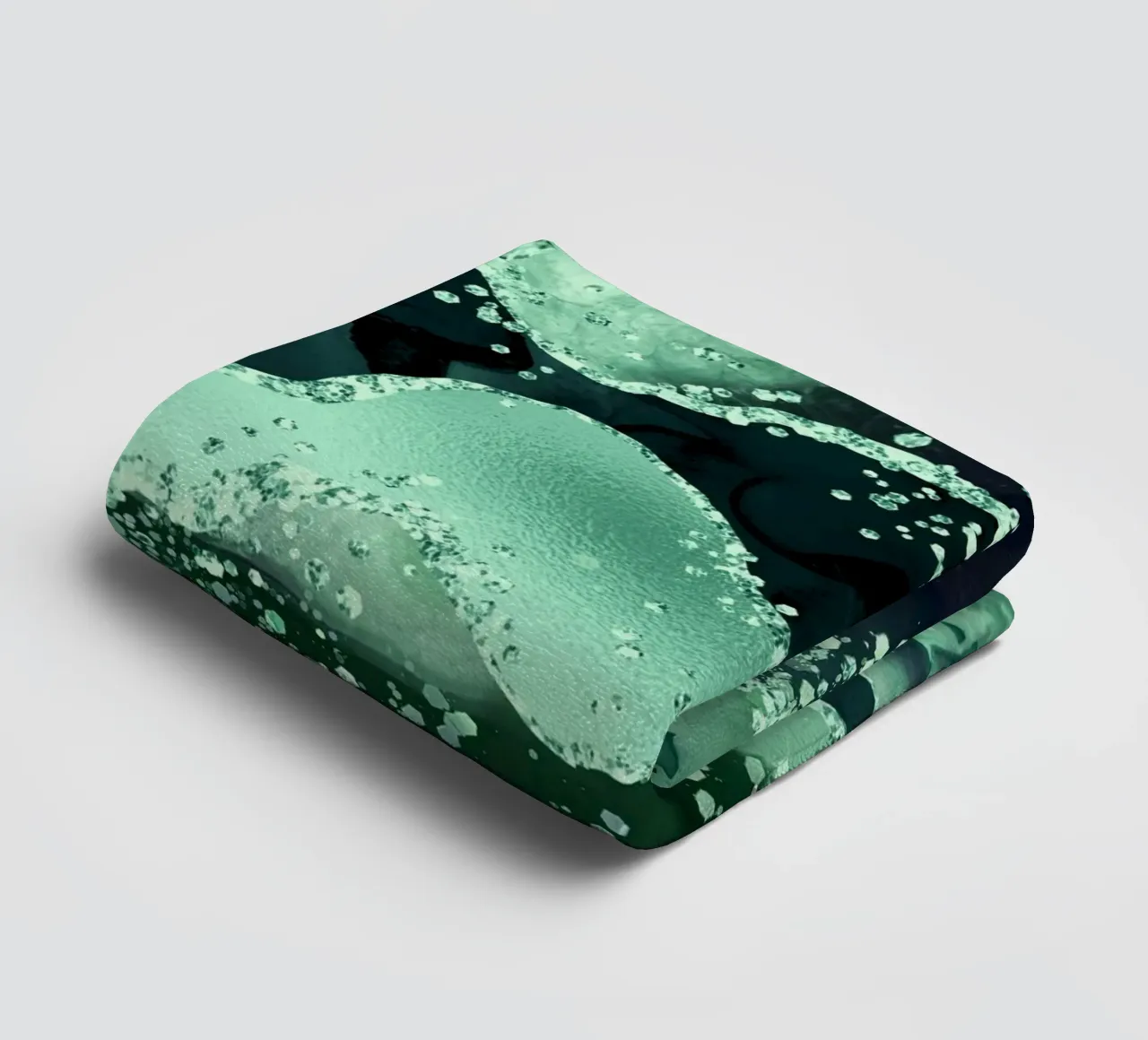 Smaragdgroen Agaat Textuur 06 badhanddoek van Gemstone Textures