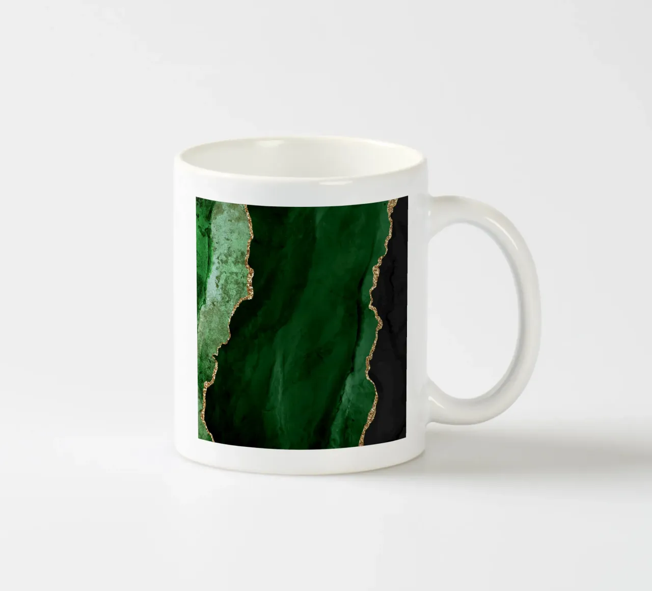 Texture Agata verde e oro 01 tazza in ceramica da Gemstone Textures