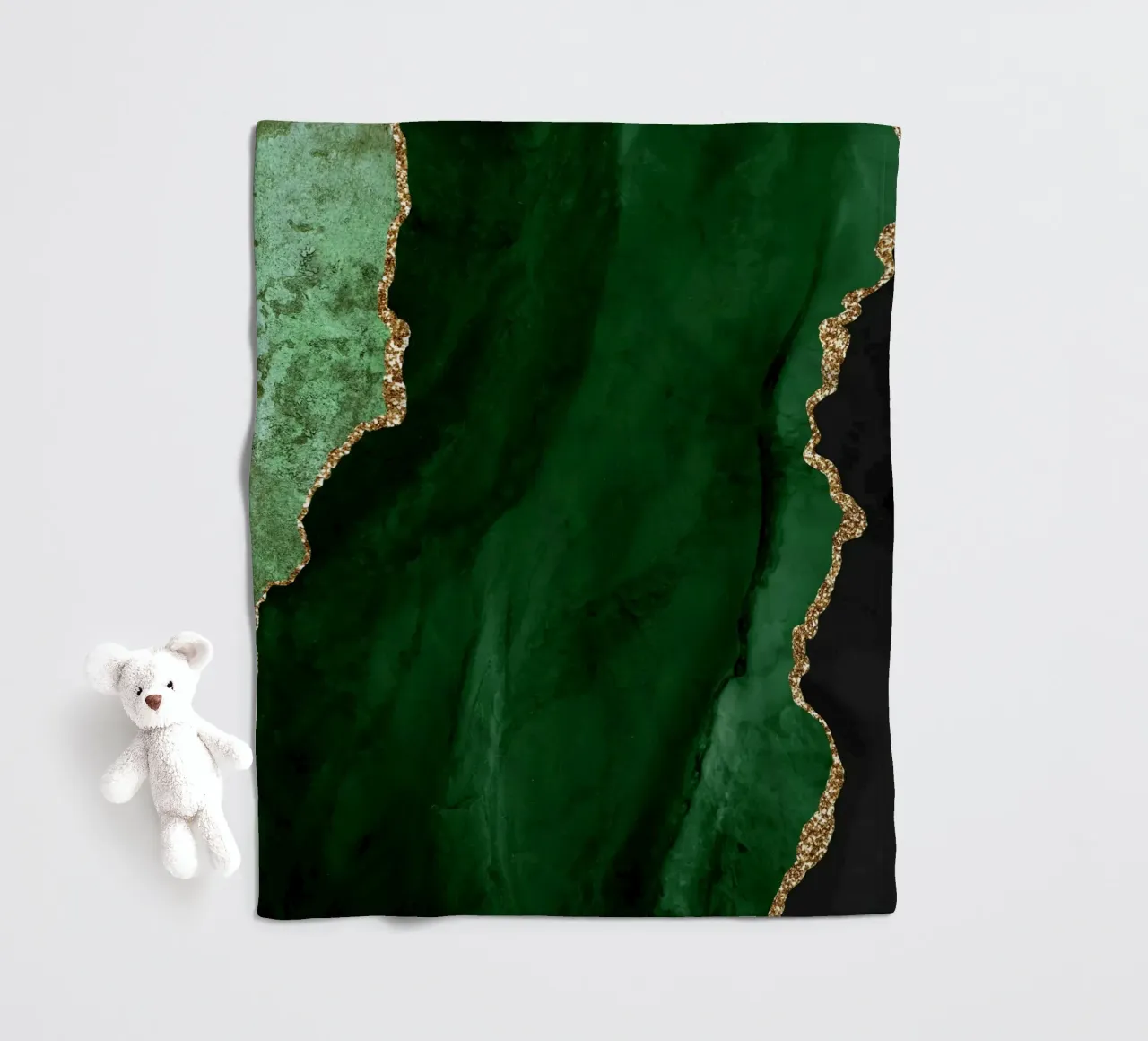 Texture Agata verde e oro 01 coperta in pile da Gemstone Textures