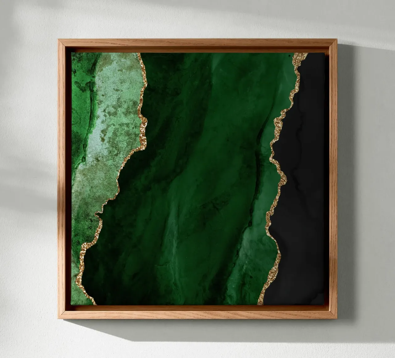 Texture Agata verde e oro 01 tela con Cornice a cassetta da Gemstone Textures