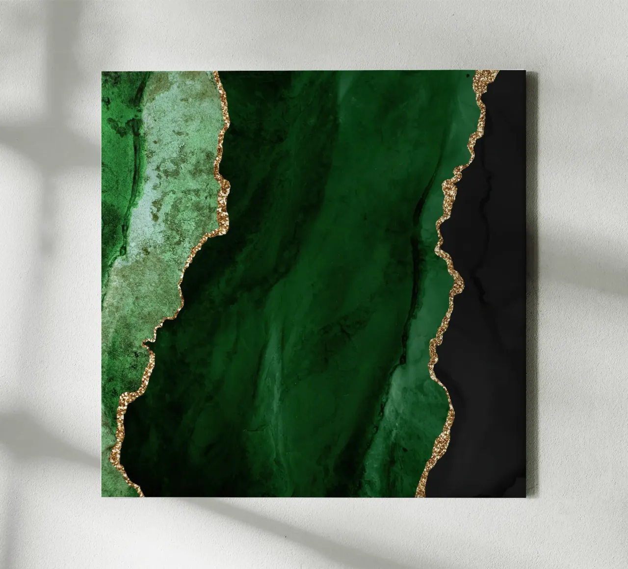 Texture Agata verde e oro 01 tela con Cornice a cassetta da Gemstone Textures
