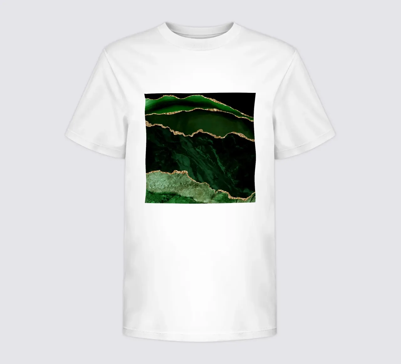 Ágata verde y dorada Textura 02 camiseta para niños de Gemstone Textures