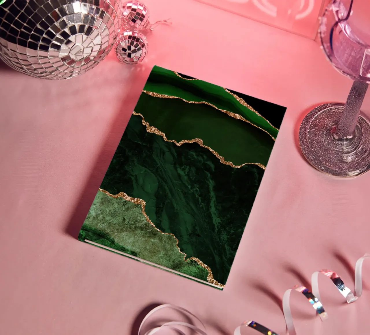 Texture Agate verte et or 02 carnet de notes de Gemstone Textures